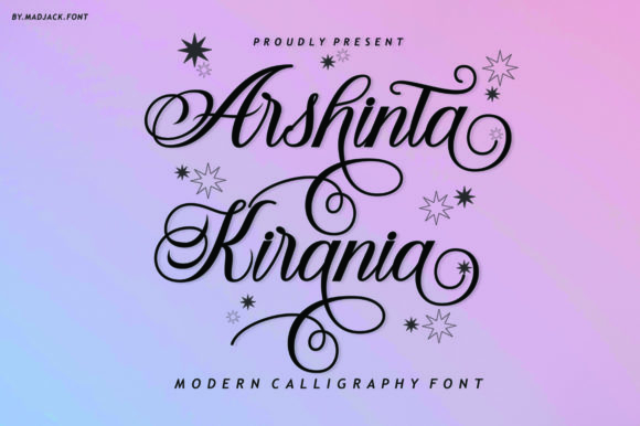 Arshinta Kirania: A Romantic Calligraphy Font for Creative Projects