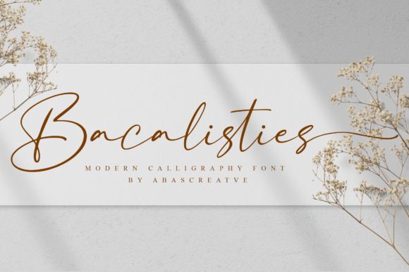 Bacalisties Font: A Delicate Handwritten Style for Modern Design