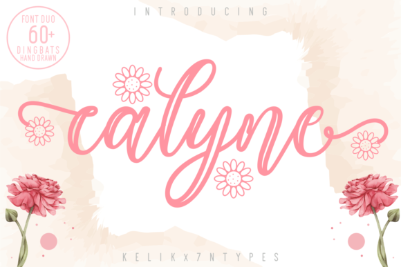 Calyne: A Delicate and Elegant Handwritten Font with Floral Elements