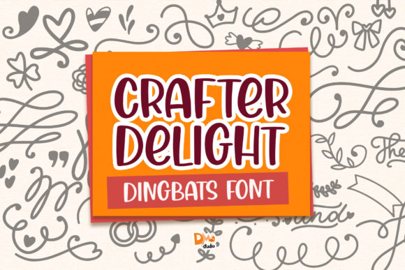 Crafter Delight: A Collection of 62 Cute and Lovely Doodles in One Font