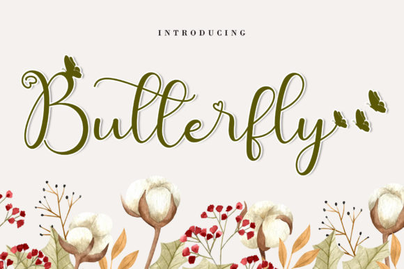 Cute Butterfly Script Font: A Romantic Choice for Creative Projects