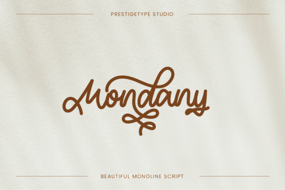 Mondany: An Elegant Script Font for Professional and Creative Design