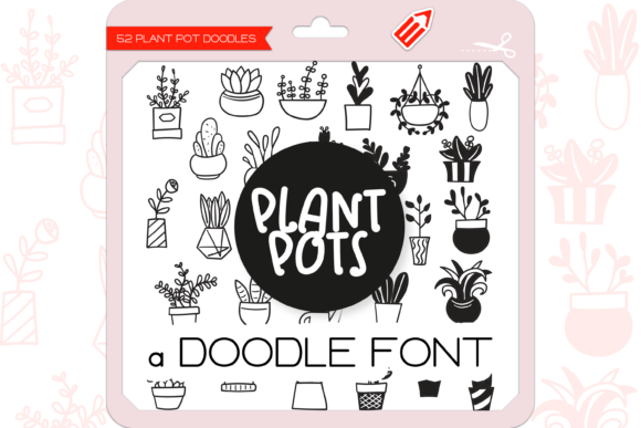 Plant Pots Doodles for Creative Projects